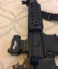 -Combat Vet Owned Company- Dagger Defense Tactical flip up BUIS Picatinny Rail Mounted Backup Iron Sights. Black 43 71iGnybVCkL