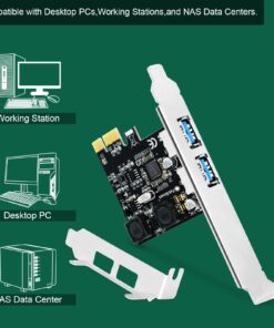 FebSmart 2-Ports Superspeed 5Gbps USB 3.0 PCI Express Expansion Card for Windows, MAC OS X and Linux Desktop PCs, Built in Self-Powered Technology, No Need Additional Power Supply (FS-U2S-Pro) FS-U2S-Pro 23 71iHGolMsrL