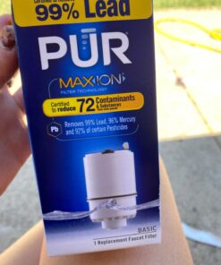 PUR Faucet Mount Replacement Filter 1-Pack, Genuine PUR Filter, 2-in-1 Powerful Filtration, Includes Lead Removal, White (RF33751) Filter Replacement 18 71iIDihRb L