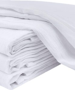 Utopia Kitchen [12 Pack Flour Sack Tea Towels, 28" x 28" Ring Spun 100% Cotton Dish Cloths - Machine Washable - for Cleaning & Drying - White 12 Pack 27 71iIF4KiCCL
