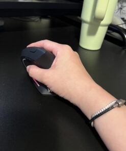 Vassink Ergonomic Mouse, Rechargeable Wireless Mouse, 2.4GHz Rechargeable Wireless Vertical Optical Mice with USB Receiver, 6 Buttons, 800/1200/1600 DPI, for Laptop, PC, Computer Black 47 71iIP7Q18FL