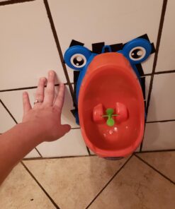 AOMOMO Urinal Potty Training for Boys with Frog Funny Aiming Target (Blue) Bule 21 71iIfeX335L
