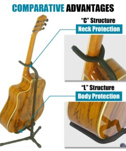 GLEAM Guitar Stand - Adjustable for Electric, Acoustic Guitars and Bass, Guitar Accessories CG-4 22 71iJzNG17zL