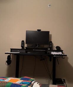 ErGear Electric Standing Desk with Double Drawers, 48x24 Inches Adjustable Height Sit Stand Up Desk, Home Office Desk Computer Workstation with Storage Shelf, Black 48x24 Inch 42 71iKLZN5z9L