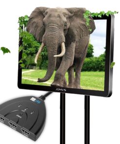 fittek hdmi Pigtail Switch - HDMI Splitter 3 in 1 Out with High Speed Pigtail Cable, 3 Ports Auto Switcher Hub to Expand Your HDMI Capacity, Supports 3D 1080, 3.2 x 2.4 x 0.6 16 71iKipk uL