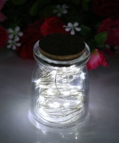 YIHONG 4 Set Fairy Lights Battery Operated Christmas String Lights with Remote Timer for 8 Modes Twinkle Lights 16.4 feet 50 LED Firefly Lights -White 32 71iKzih9GQL