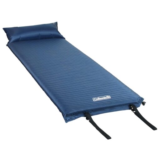 Coleman Self-Inflating Sleeping Pad with Pillow, 2.5in Thick Camping Sleep Pad, No Air Pump Required, Compression Straps Included for Easy Deflation Camping Pad