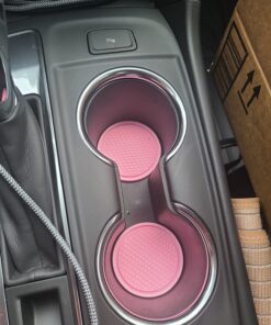 SINGARO Car Cup Coaster, 4PCS Universal Non-Slip Cup Holders Embedded in Ornaments Coaster, Car Interior Accessories, Pink 32 71iLkUetDL