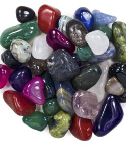 Alternative view of Hypnotic Gems Colorful Natural and Dyed Tumbled Stone Mix - 25 Pcs - Small Size - 0.75" to 1.25" - Average 1" #C: Small #A: 25 Pc Bag