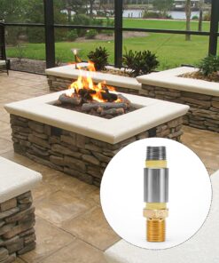 Stanbroil Liquid Propane Fire Pits 1/2" Air Mixer Valve - High Capacity 90K BTU Stainless Steel 1/2 Inch, 90K BTU 17 71iMWrXOn7L