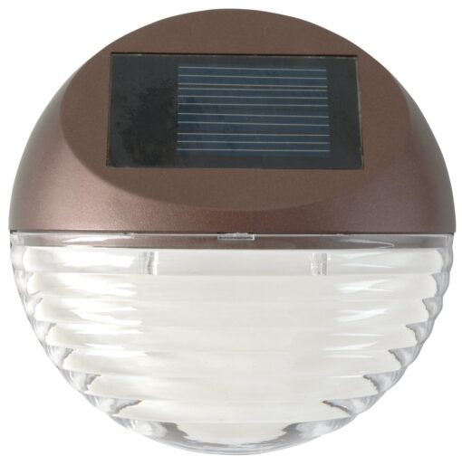 Moonrays 95027 Solar Deck Light Wall Mount Sconce, Round Round Sconce