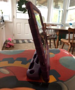 Fintie Case for iPad 6th Generation 2018 / iPad 5th Generation 2017 / iPad Air 2 / iPad Air (9.7 Inch) - Kiddie Series Light Weight Shock Proof Convertible Handle Stand Cover Kids Friendly, Blue 23 71iONv9yevL