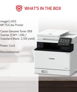 Canon Color imageCLASS MF751Cdw - Multifunction, Duplex, Wireless, Mobile-Ready Laser Printer with 3 Year Limited Warranty, White 13 71iOUqJInNL