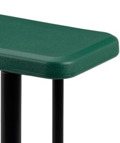 Norwood Commercial Furniture Blow- Molded Plastic Picnic Table, Green/Black, NOR-PTBM7260-6-10, 72"D x 57"W x 30"H 1-(Pack) 35 71iPISDd hL