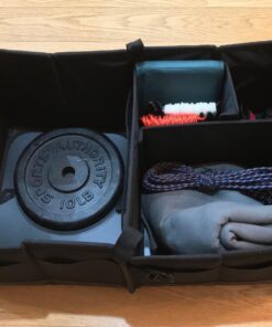 TRUNKCRATEPRO Trunk Organizer for Car, SUV, Truck | Premium Adjustable Multi Compartments Collapsible Car Trunk Organizer with Securing Straps & Non-Slip Bottom (Large Size, Black) Large 43 71iPhEUl9iL