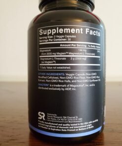 Sports Research Magtein Magnesium L-Threonate Capsules - Magnesium Supplement for Memory, Focus & Cognition - Magnesium L Threonate Supports Brain Health, Sleep & Mood - 2000mg, 90 Capsules for Adults 90 Count (Pack of 1) 31 71iQ7Nmp7ZL