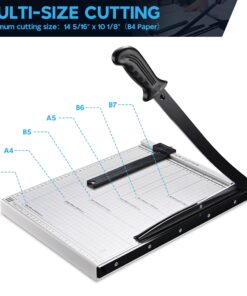Yescom Paper Cutter Guillotine Trimmer 15" Cut Length 12 Sheet Photo Cardstock Cutting Machine B4-15 Inch 12 71iQaRf16aL