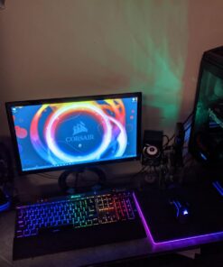 Corsair K70 RGB MK.2 Mechanical Gaming Keyboard - USB Passthrough & Media Controls - Linear & Quiet - Cherry MX Red - RGB LED Backlit (CH-9109010-NA) MX RED (Linear) Black 46 71iQdkkIa3L