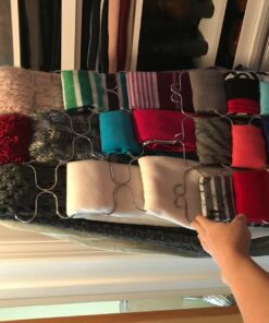 DecoBros Supreme 23 Loop Scarf/Belt/Tie Organizer Hanger Holder, Chrome 19 71iQeervL