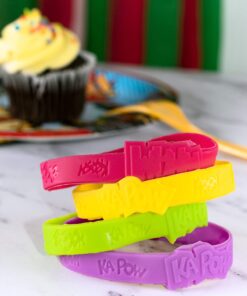 24 Assorted Superhero Comic Quotes & Sayings Colorful Rubber Jelly Bracelets for Children Birthdays, Party Favors, Kid's Goody Bags By Super Z Outlet 24 71iRSM5Cx5L