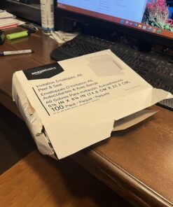 Amazon Basics A9 Blank Invitation Envelopes with Peel & Seal Closure, 5-3/4 x 8-3/4 Inches, White - Pack of 100 35 71iRWT5gqrL