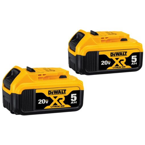 DEWALT 20V MAX XR Battery, 5 Ah, 2-Pack (DCB205-2) 5.0Ah Batteries Only