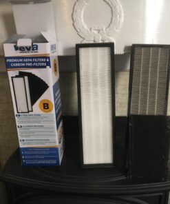 Veva HEPA Filter B Replacement, Compatible with Germ Guardian FLT4825 HEPA, AC4900CA, AC4825, AC4850PT, AC4820, Pack of 2 HEPA Filter / 8 Carbon Pre-Filters for GermGuardian Filter B 50 71iTPQpmE7L