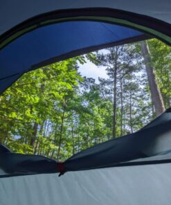 Coleman Skydome Camping Tent, 2/4/6/8 Person Family Dome Tent with 5 Minute Setup, Strong Frame can Withstand 35MPH Winds, Roomy Interior with Extra Storage Included Blue 4-person 40 71iU6B26rgL