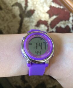 cofuo Kids Digital Sport Waterproof Watch for Girls Boys, Kid Sports Outdoor LED Electrical Watches with Luminous Alarm Stopwatch Child Wristwatch Purple 30 71iUKENRAbL