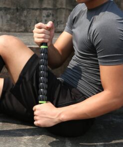 Idson Muscle Roller Stick for Athletes- Body Massage Sticks Tools Massager for Relief Muscle Soreness,Cramping and Tightness,Help Legs and Back Recovery,Black Green Black Green 29 71iV2H59ocL