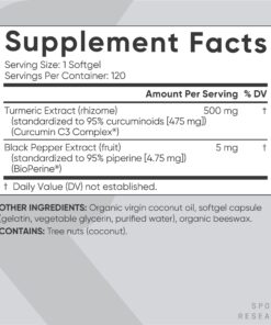 Sports Research Turmeric Curcumin C3 Complex 500 mg, Enhanced with Black Pepper and Organic Coconut Oil for Better Absorption; Non-GMO and Gluten Free - Standardized 95% Curcuminoids (120 Softgels) 120 Count (Pack of 1) Softgel 22 71iVXLhHmzL