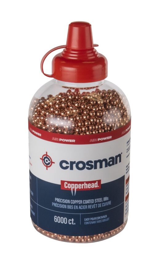 Crosman Copperhead 4.5mm Copper Coated BBs In EZ-Pour Bottle For BB Air Pistols And BB Air Guns 6000 Count