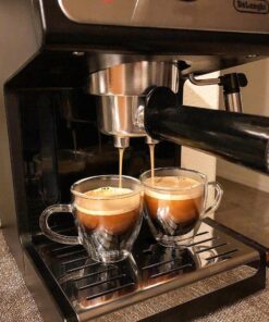Eparé Glass Espresso Cups - Set of 4 Double Walled Espresso Cups with Handle - 2 oz Single Shot Latte Glasses Cup - Clear Double Insulated Coffee or Cappuccino Mug 23 71iX ytxJQL