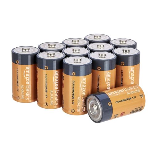 Amazon Basics 12-Pack C Cell Alkaline All-Purpose Batteries, 1.5 Volt, 5-Year Shelf Life 12 Count (Pack of 1)