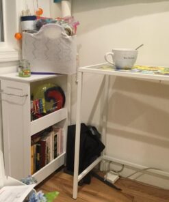 Zenna Home Slim Bath Shelves, Freestanding Moveable Bathroom Storage, White 8 Inch 48 71iXPeWWEiL