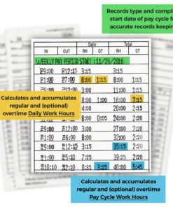 Calculating AT-4500 Sets up in Minutes - totals Regular and Overtime Hours Worked 9 71iXRhsuEXL