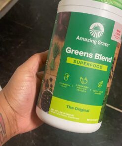Amazing Grass Greens Blend Superfood: Super Greens Powder Smoothie Mix for Boost Energy ,with Organic Spirulina, Chlorella, Beet Root Powder, Digestive Enzymes & Probiotics, Original, 60 Servings Superfood - Original 60 Servings (Pack of 1) 36 71iYnB2b2OL
