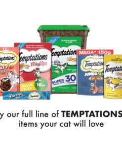 TEMPTATIONS Classic Crunchy and Soft Cat Treats Mega Pack, (5) 6.3 oz. Pouches 24 71iYrtTl5IL