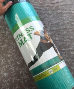 Gaiam Essentials Thick Yoga Mat Fitness & Exercise Mat with Easy-Cinch Yoga Mat Carrier Strap, 72"L x 24"W x 2/5 Inch Thick Teal 38 71iYzYwJl1L