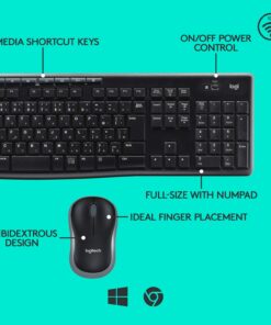 Logitech Wireless Combo MK270, Pack of 4,Black 4 Pack 12 71iZ0zaRENL