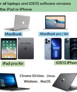 Bluetooth Mouse for iPad Pro iPad Air Rechargeable Bluetooth Wireless Mouse for MacBook pro MacBook Air Mac Laptop Chromebook Windows Laptop Desktop Computer HP PC DELL (Black) BLACK 30 71iaYNoQo6L