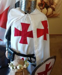 BLESSUME Medieval Templar Knight Cloak White Cape Halloween Costume Robe 19 71ibGwI7jL