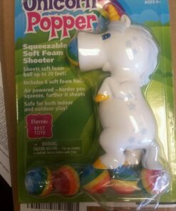 Hog Wild White Unicorn Popper Toy - Shoot Foam Balls Up to 20 Feet - 6 Rainbow Balls Included - Age 4+ 17 71ibqXM53BL