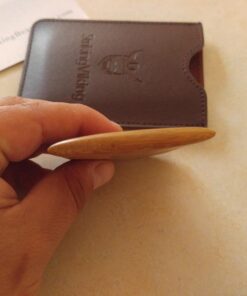 Sandalwood Beard Comb and Case - Pocket Sized Wooden Beard & Mustache Comb with Fine & Coarse Teeth - Perfect for Use with Balms and Oils - Striking Viking (Brown) Brown Case 41 71ibzgKjPIL