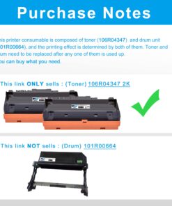 LCL Compatible Toner Cartridge Replacement for Xerox 106R04347 106R04346 B210 B205 B215 High-Yield(2-Pack Black 9 71icSRApX L