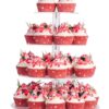 YestBuy 4 Tier Round Acrylic Cupcake Stand with Base, Premium Cupcake Holder, Acrylic Cupcake Tower Display Cady Bar Party Décor – Display for Pastry (4" Between 2 Layers with Base) 4 Tier Round with BASE ( 4" between 2 layers) 17 71icVm93ZUL
