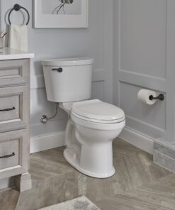 American Standard 211AA104.020 Champion PRO Two-Piece Toilet, Elongated Front, Chair Height, White, 1.28 gpf Tank + Bowl 7 71icpyJGl9L
