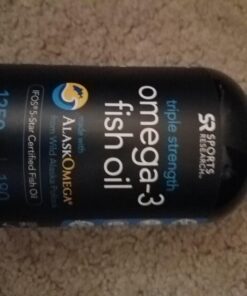 Sports Research Triple Strength Omega 3 Fish Oil - Burpless Fish Oil Supplement w/EPA & DHA Fatty Acids from Single-Source Wild Alaskan Pollock - 1250 mg, 180 ct 180 Count (Pack of 1) 37 71icvz8sIhL 1