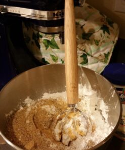 LHU Premium Original Danish Dutch Whisk for Better Batter and Bread Dough Recipes, Stainless Steel/Beechwood, Includes Cleaning Brush, Large, 13.5" L 27 71icxgpM8xL