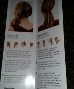 Conair Topsy Tail Hair Tool, Ponytail Hair Loop Styling Tool with Hair Ties Hair Styling Kit Included, 5-Piece Set Black 35 71id192PfDL